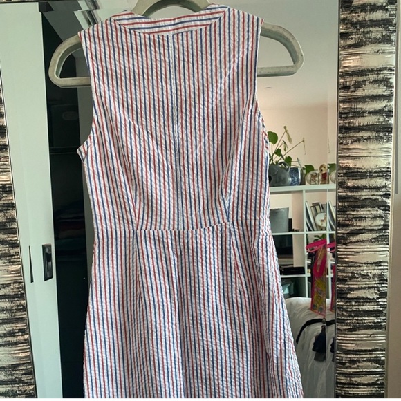 Vineyard Vines Red, White and Blue Seersucker Dress - Picture 3 of 6